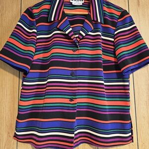 80s Joan Leslie Bold Striped Top